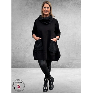 VINCENZO ALLOCCA Tuniek Zwart Opgestikte zakken